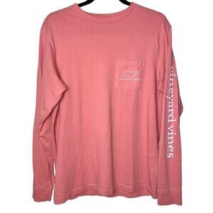 Vineyard vines Long-Sleeve Shirt Vintage Whale Pocket Tee Sz Small Lobster Reef